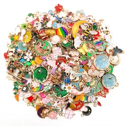 Mix Styles 20/30/50pcs Jewelry Making Charms Golden Enamel Plated Pendant For DIY Jewelry Making Handmade Jewelry Accessories