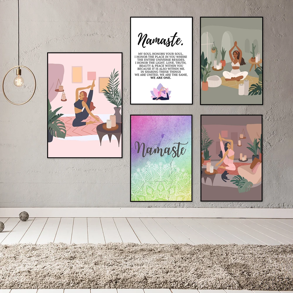 YOGA POSTER | Yoga Studio Décor | Mindfulness Wall Art | Meditation Print | Self Love Yogi Self Care Gift