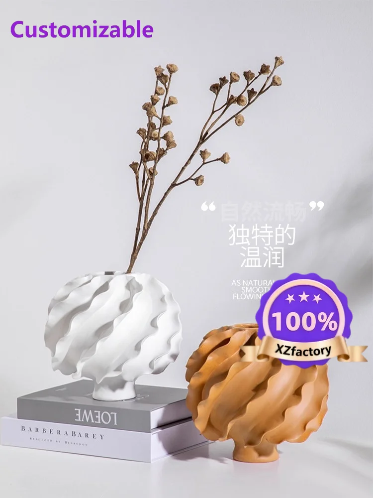 Factory Direct 2026 Top RatedSimple modern ceramic vase Original handmade flower arrangement Home decoration Flower ware Living