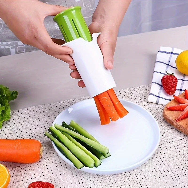 1pc Household manual cucumber and carrot cutting thick strips multifunctional vegetable cutter strawberry tool
