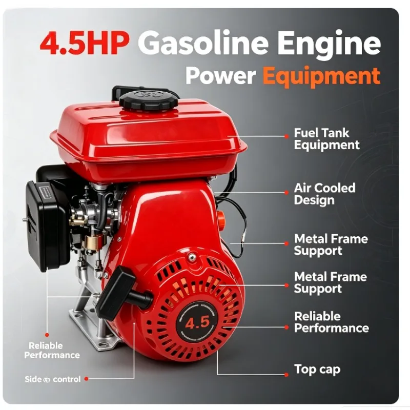 152F/154F Four Stroke Power Engine, Compact Mini Power Unit for Farm Thresher, Agricultural Sprayer & Farm Wheelbarrow Equipment
