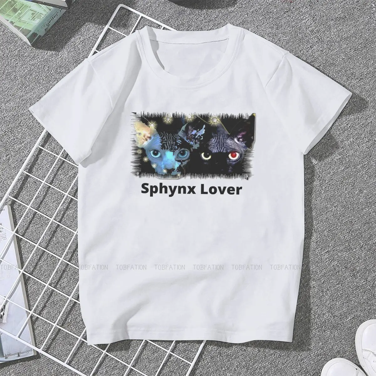 Lover Cats Style TShirt for Girl Sphynx Hairless Cat Cute Comfortable Hip Hop Graphic  T Shirt Hot Sale