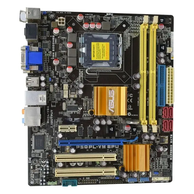 ASUS P5QPL-VM EPU Motherboard Intel G41 LGA 775 DDR2 8GB support Core 2 Duo E4400 E6540  E7400 E8400  Q6600 cpu