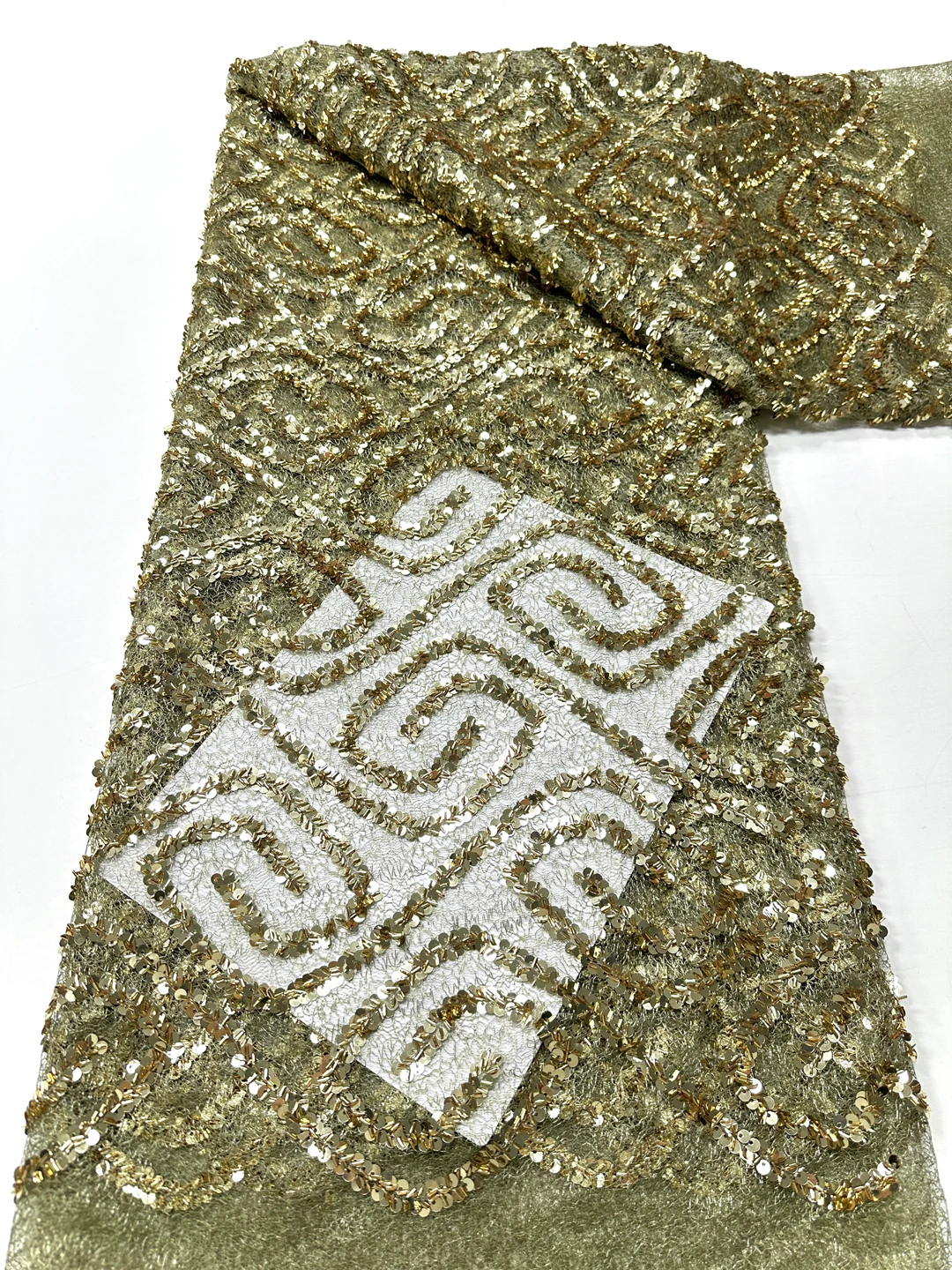 Royalblue Latest Beads African Lace 2026 High Quality Sequins Nigerian French Tulle Fabric Embroidery for Women Dress