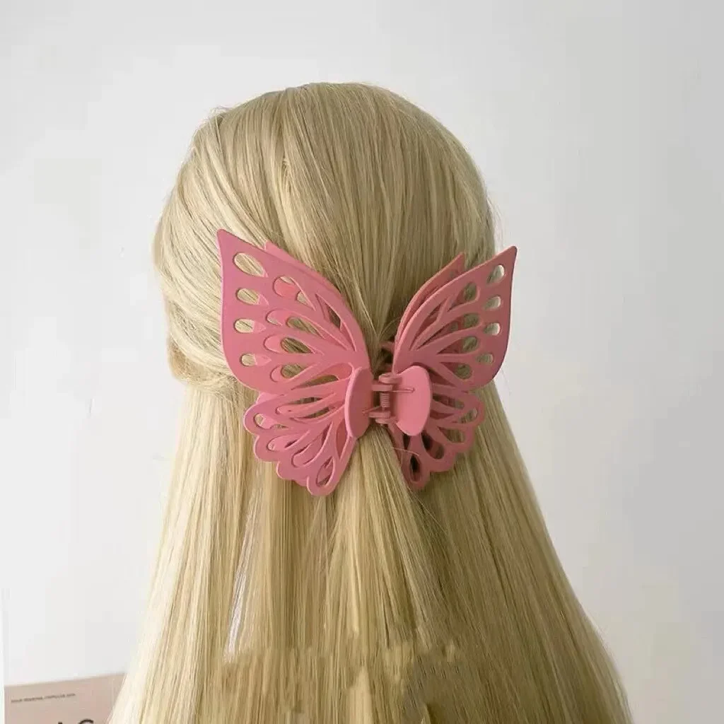 Fashion Butterfly Hair Claw for Women Elegant Geometric Grab Clips Back Head Hairpin Acrylic Barrettes Girls Hair Accessories