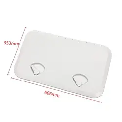 606x353mm Plastic Watertight Marine Boat Caravan Deck Compartment Access Hatch Plate White Inspection Yacht Cover RV Ship Part