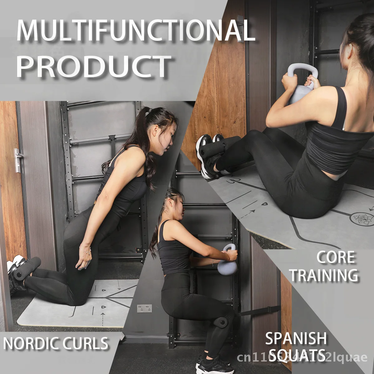 Cinturón de engarce nórdico para deportes perezosos, rodillo Abdominal ajustable, ayuda para abdominales, equipo de Fitness plegable negro para el hogar