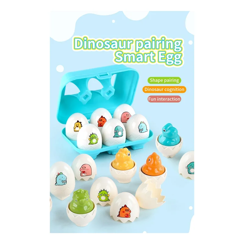 절묘한 Workmanshipp-6PCS 3D 계란 퍼즐 학습 교육 수학 장난감 스마트 게임 부활절 선물 1 2 3 세