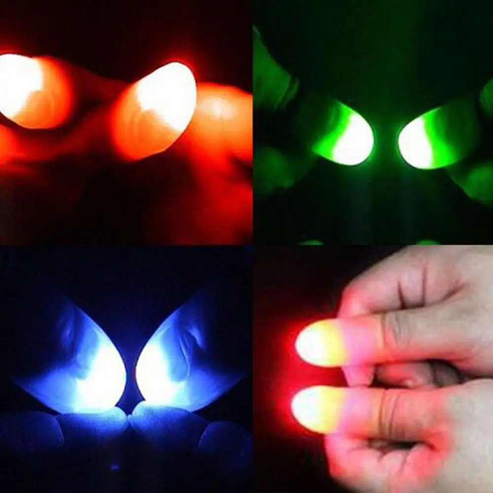 

Funny Super Bright Appearing Light Thumbs Fingers Trick Finger Lights Close Up Magic Light