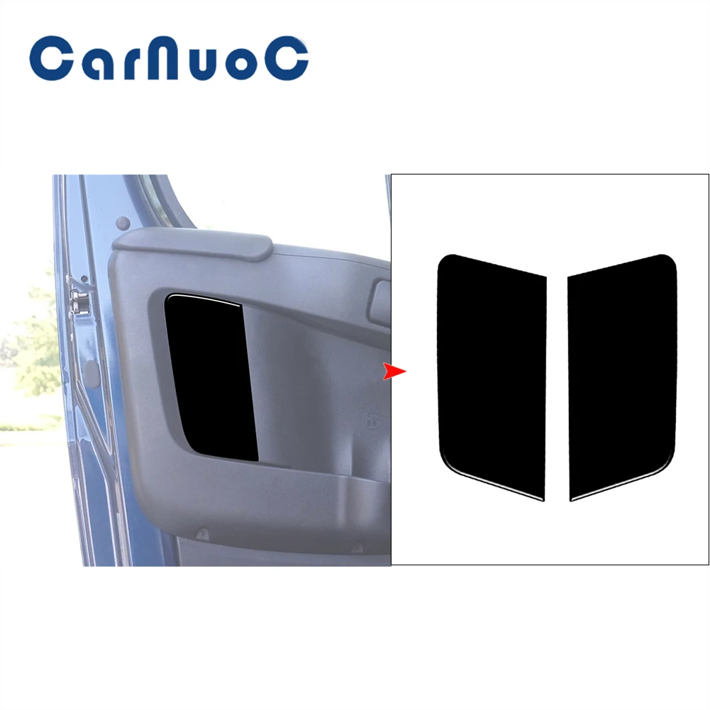 Car Piano Black Stickers Door Panel Decorative Cover Trim For Dodge Ram Promaster 2014-2020 2021 Interior Mouldings Accessories