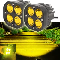 1/2 Uds 40W lámpara antiniebla Led 3 pulgadas luz amarilla modificada todoterreno vehículo 12000LM luz auxiliar de motocicleta 3000K para coche camión barco