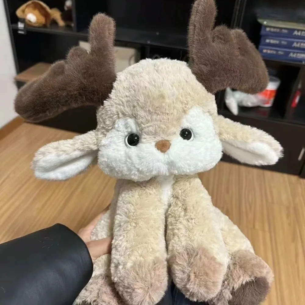 Cartoon Elk peluche bambole Soft Cute Deer renna peluche decorazione natalizia grandi animali di peluche abbraccio cuscino regali di compleanno