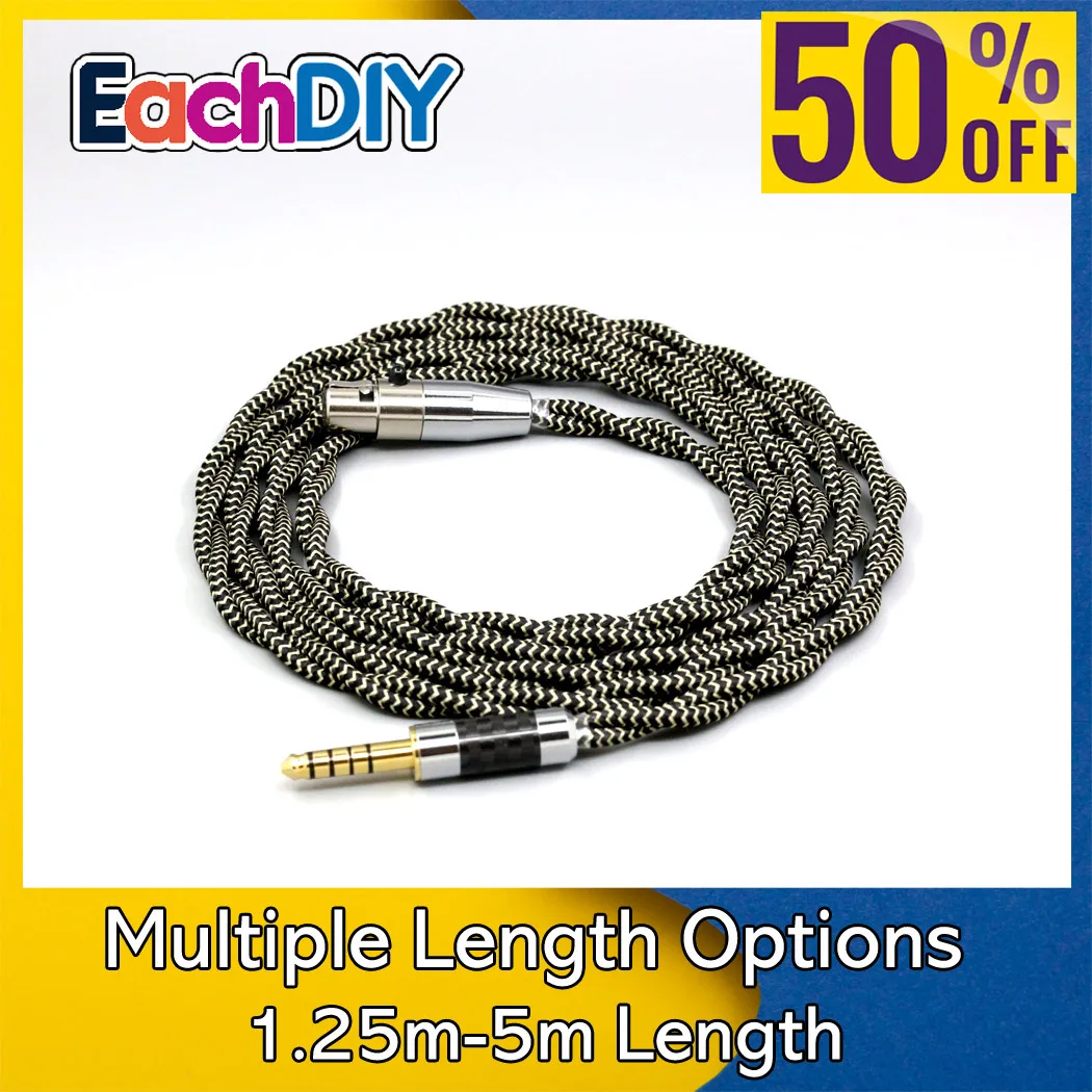 

2 Core 2.8mm Litz OFC Earphone Braided Cable For AKG K371BT Beyerdynamic DT177x GO Pioneer HDJ-X10 Sennheiser HD490 Pro 8968