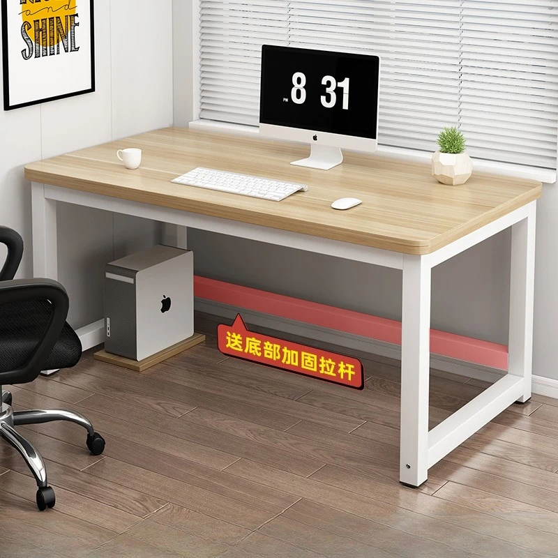 Computer Desktop Home Desk Bedroom Simple Table Simple Steel Wood Writing Student Study Table Desk