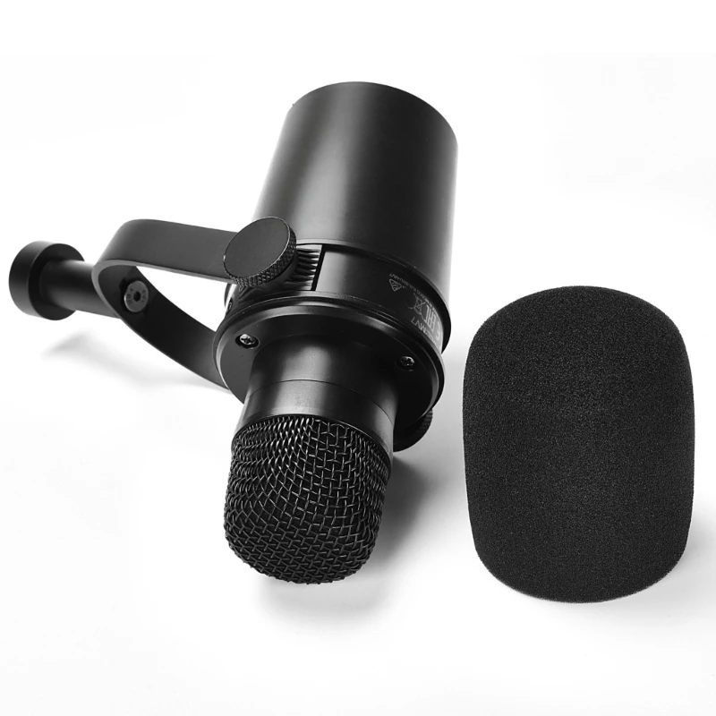 Replacement Mic Windscreen Cover Flocked Sponge Foam Windproof Microphone Cover Pop Filter Cover For Shure MV7 / MV7X
