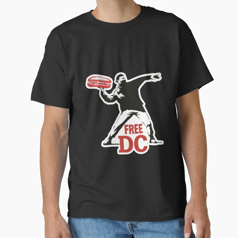 

Banksy Inspired Sandwich Guy 2025 Anti trump freedom Funny t shirt for man S-6XL Large size Tops 100% cotton print Clothes