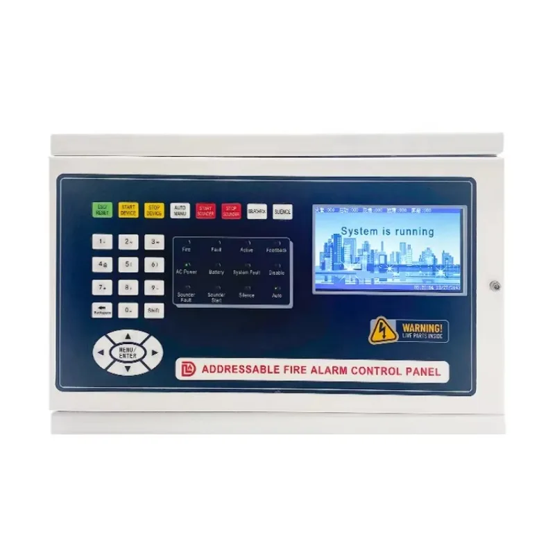 2026220 devices connected 1 loop addressable fire alarm control panel