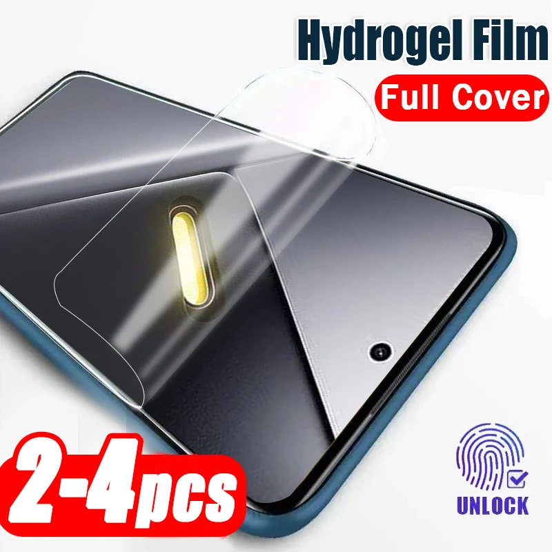 

2-4pcs Clear Silicone Hydrogel Film for Poco X8 Pro Max Screen Protector for Poco F8 Ultra F8 Pro Soft Film not glas