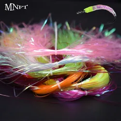 MNFT 8 Colors 1mm Width Flies Tying Streamer Gliss Glow Simulates Fish Scale Flash Tinsel Corrugated DIY Material