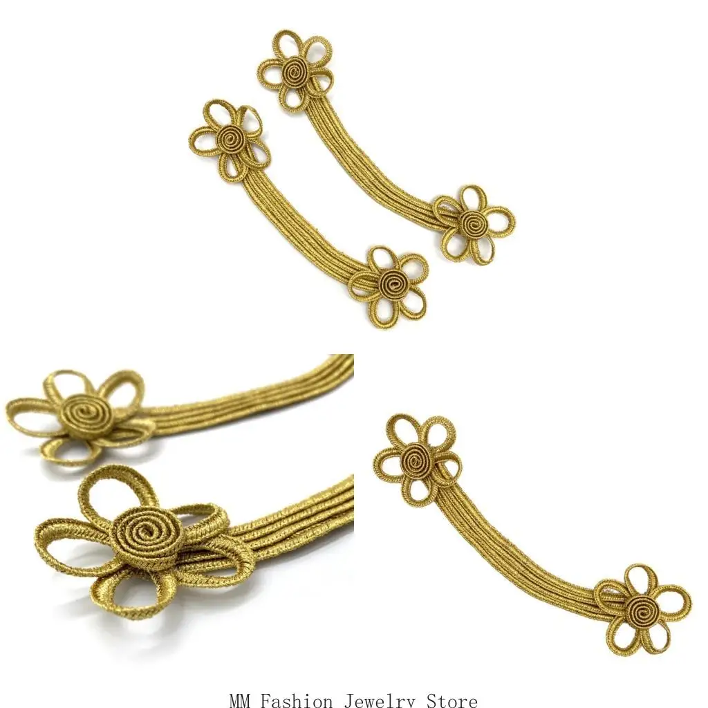 Sew On Chinese Knot Closures, Two Pack Cord Buttons for Fabric Trim D0UB