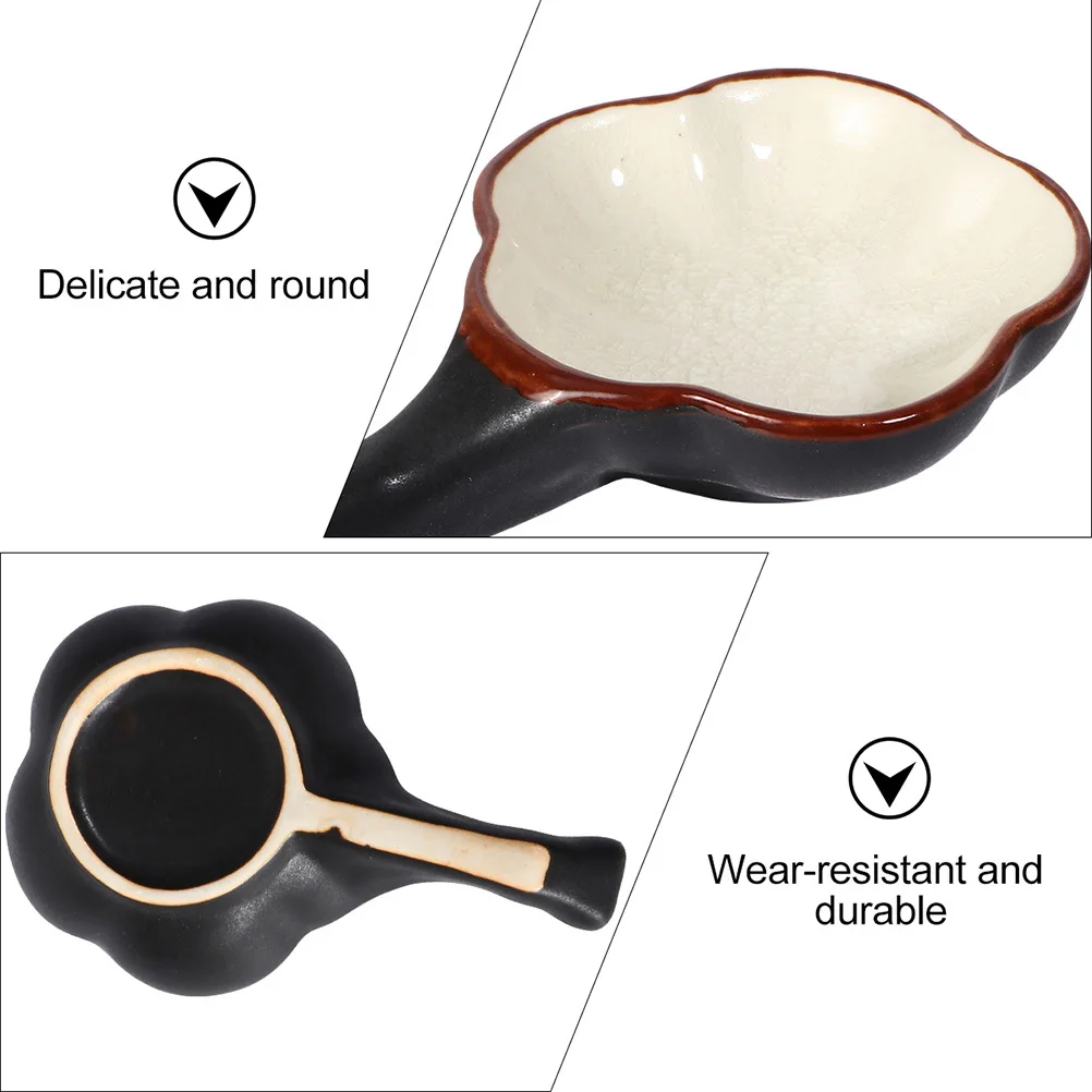 

2Pcs Ceramic Ink Dish Unique Flower Shape Ink Container Brush Pen Holder for Calligraphy Painting Students Brush Pen Holder