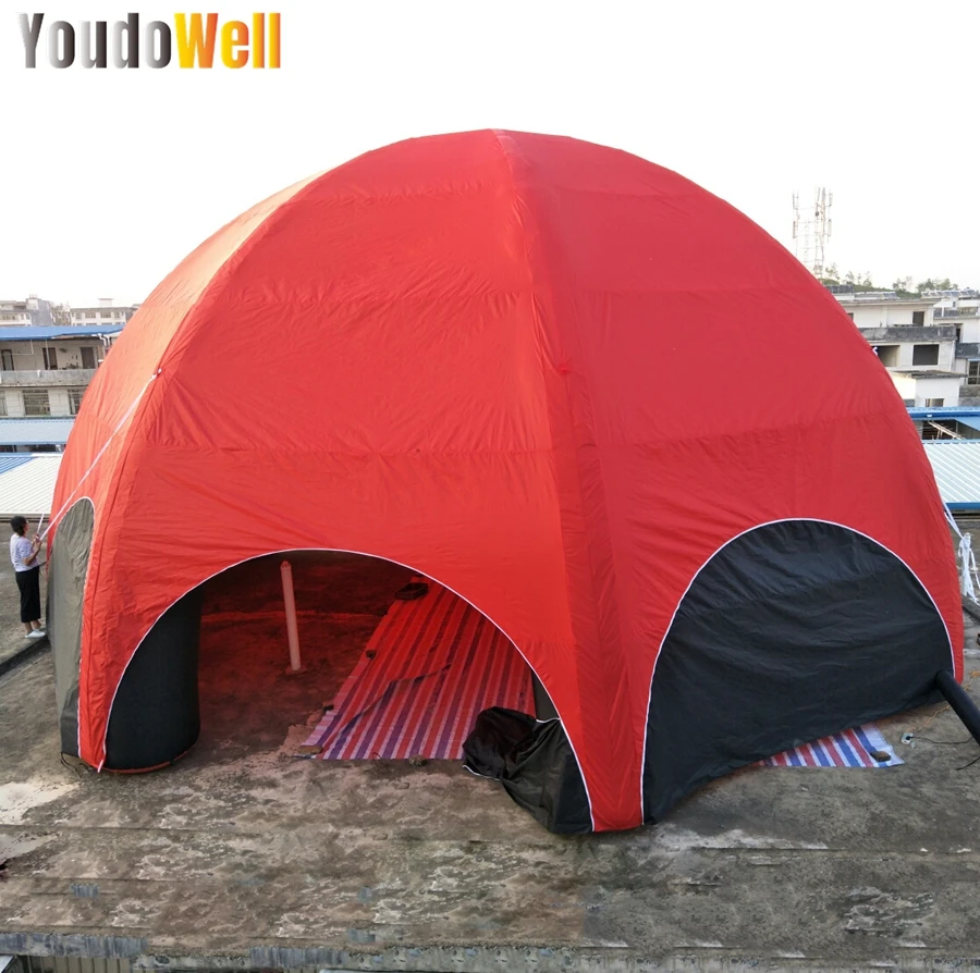 

High Quality Full Coverage With Removable Zipper 10m Diameter Inflatable Spider Tent With 6 Legs Beautiful Design Tent