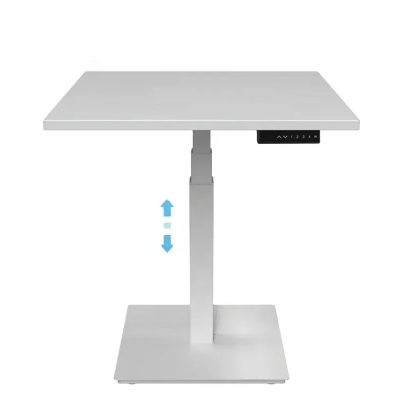 single column Sit Stand up Height Adjustable Desk