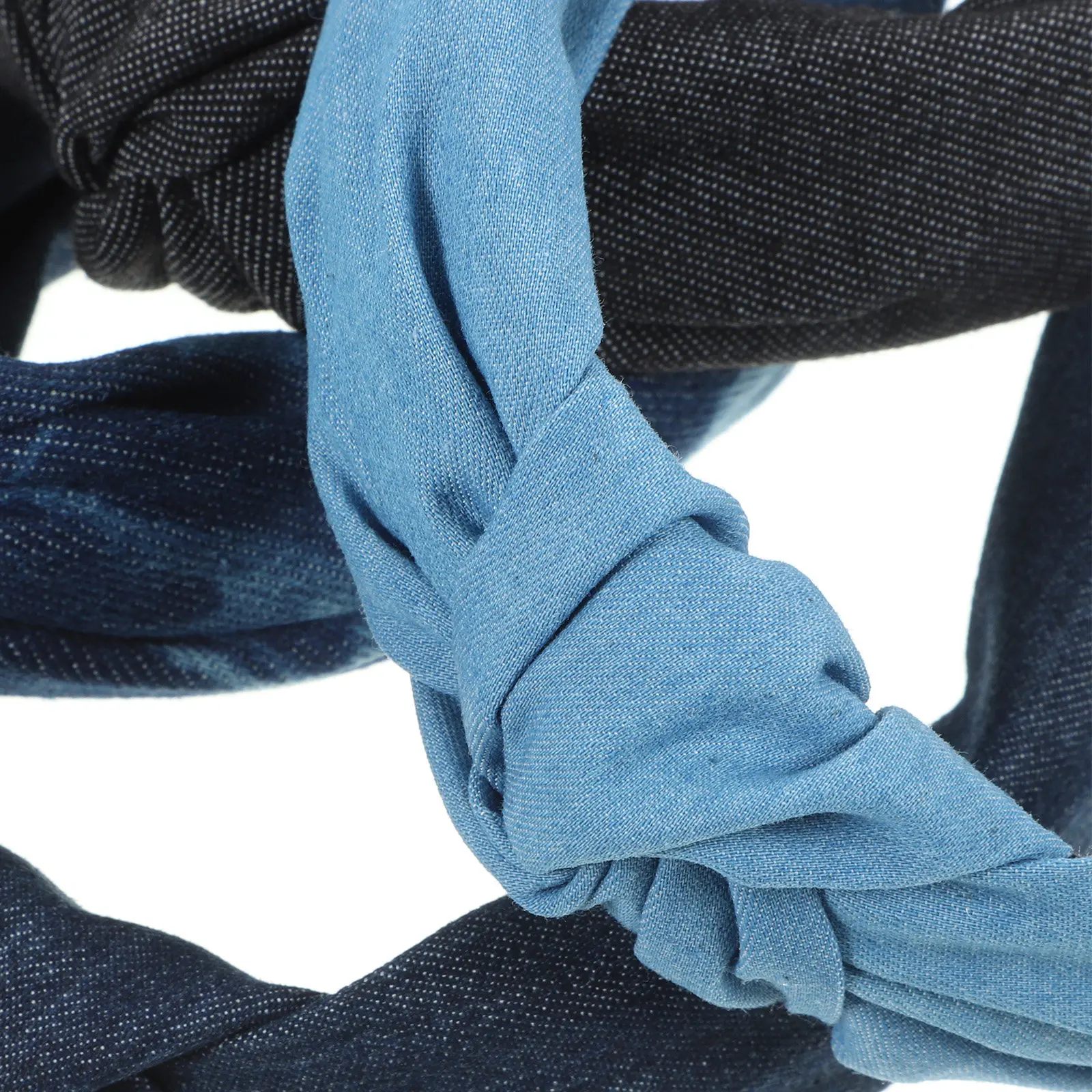 

4Pcs Denim Headbands Women Knotted Classic Hairbands Cotton Material Fashion Headbands Outdoor Makeup Hair Accessories