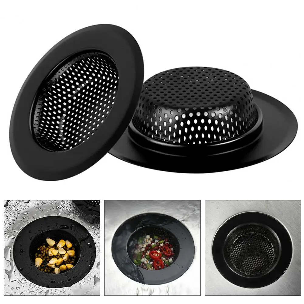 2Pcs Sink Drain Strainer Food Catcher Smooth Edge Simple Installation Quick Drainage Universal Sink Garbage Filter Kitchen Suppl