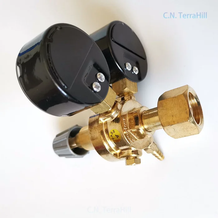 Brass Mini Pressure Regulator for CO2 Argon Gas Welding and Beverage Dispensing