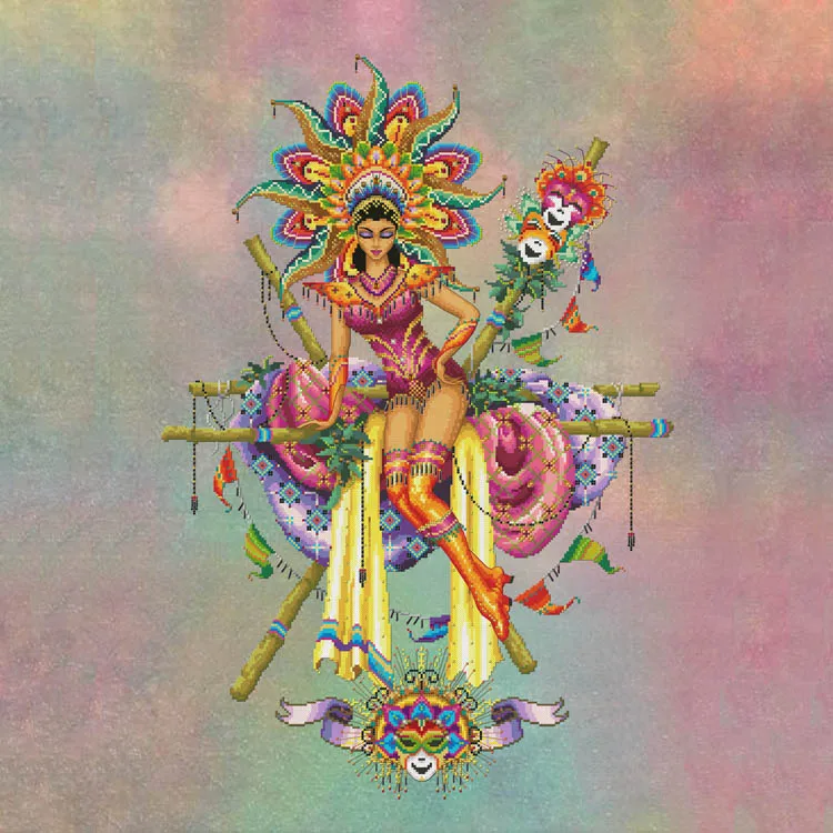 

Набор для вышивки крестом, наборы для вышивания крестом, вязальные спицы для вышивания, полный набор, BF Mask Queen 51-69