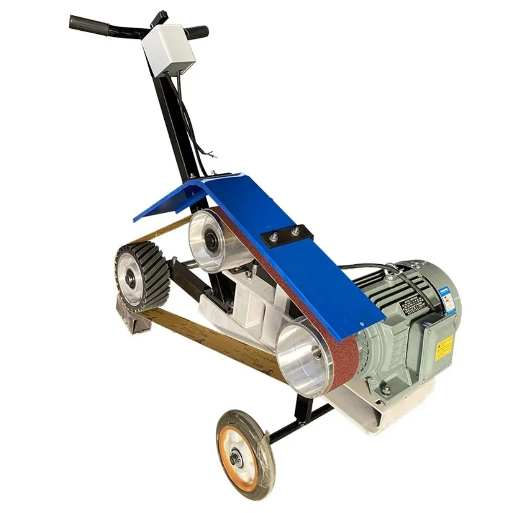 Mobile Push‑Type Belt Sander Industrial Steel Plate Rust Remover Weld Seam Grinding & Surface Polishing Machine Oxide Cleaning