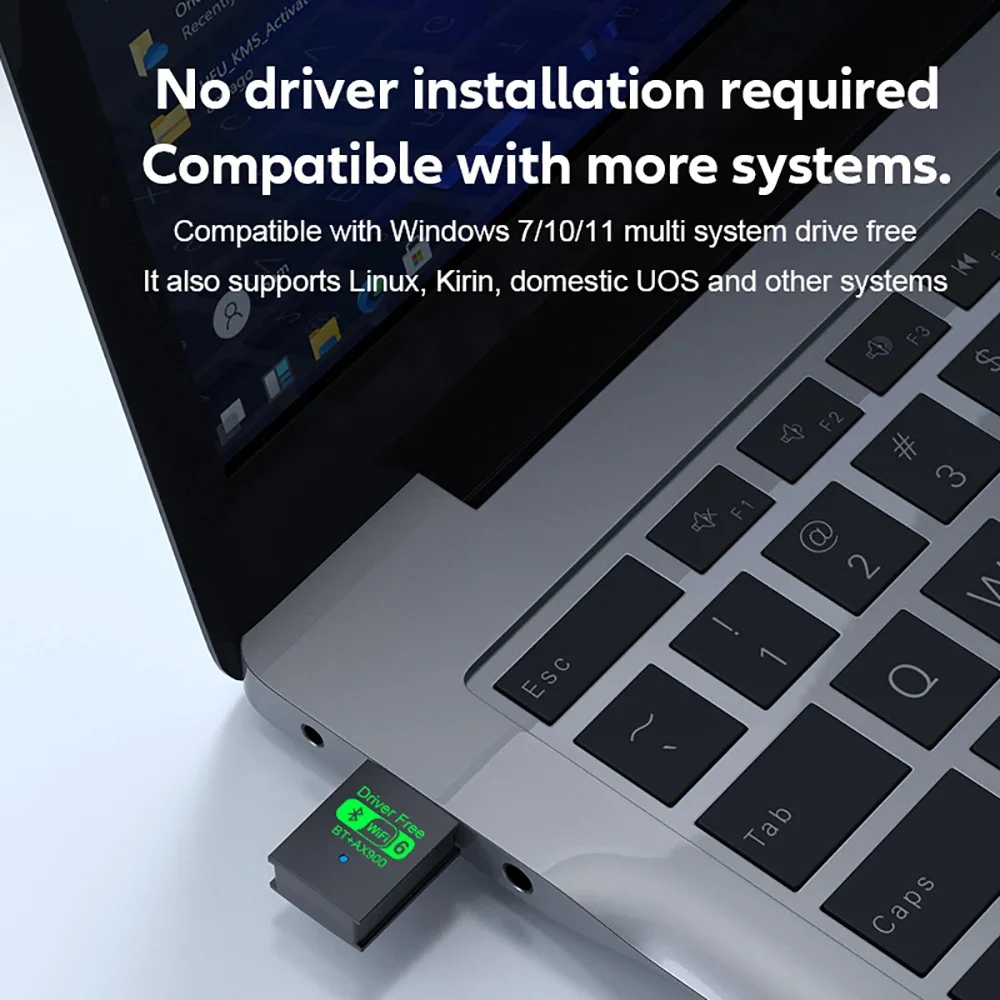 900Mbps USB WiFi 6 بلوتوث 5.4 محول ثنائي النطاق 2.4G 5G استقبال خارجي لاسلكي واي فاي دونغل لأجهزة الكمبيوتر المحمول سطح المكتب Win 7/10/11