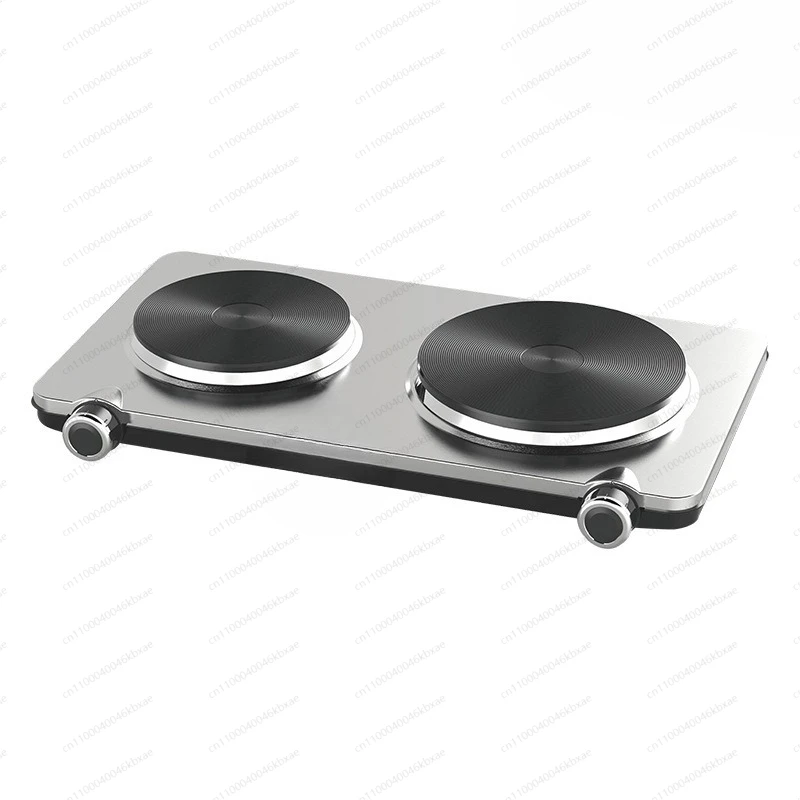 

2000W Double Burner Electric Stove, Built-in Commercial Induction Cooker, Fast Heating Dual Hot Plate for Stir-Fry, Home Use