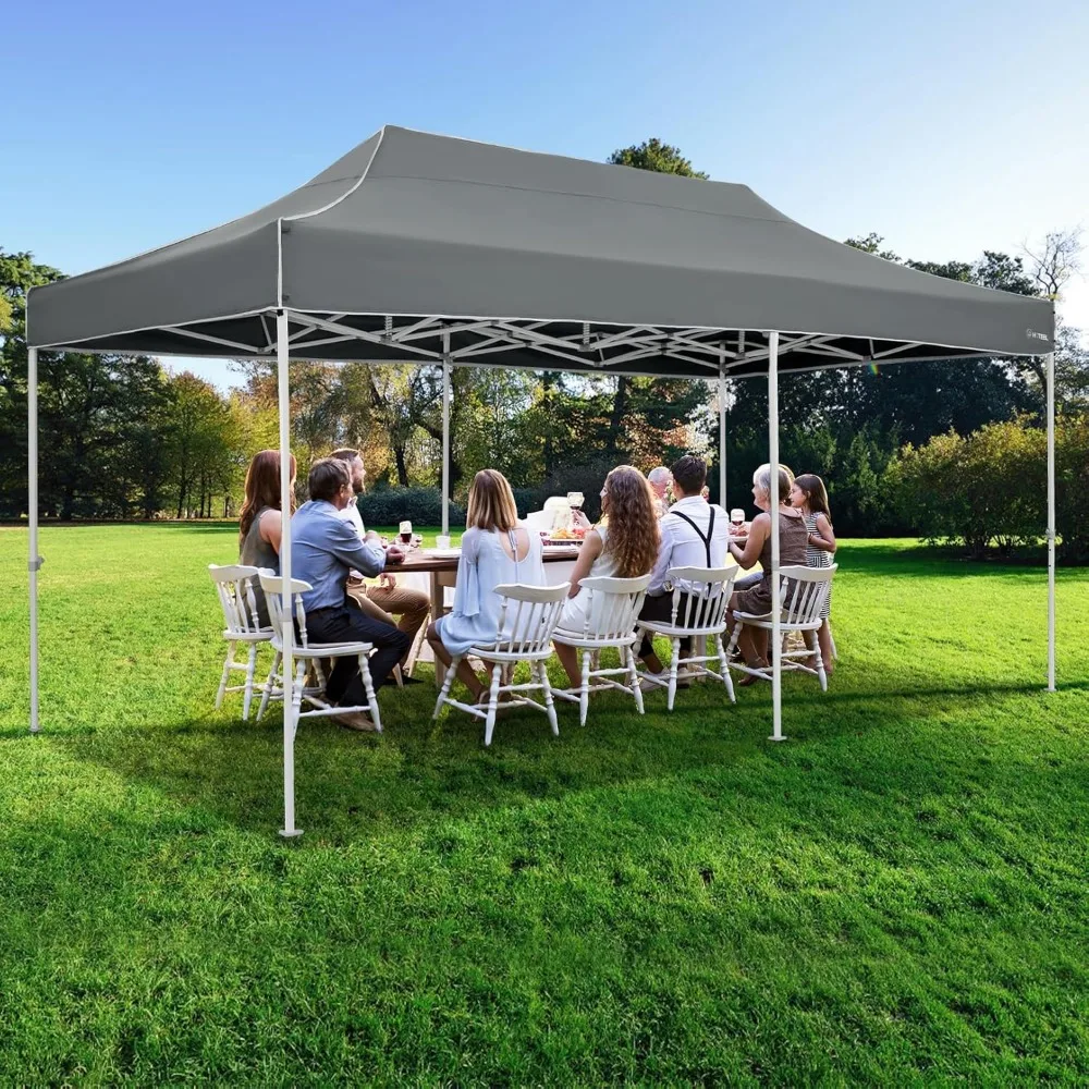 HOTEEL 10x20 Heavy Duty Pop Up Canopy Tent Outdoor Canopy Tents for Parties, Commercial Instant Waterproof Wedding Event Tent wi