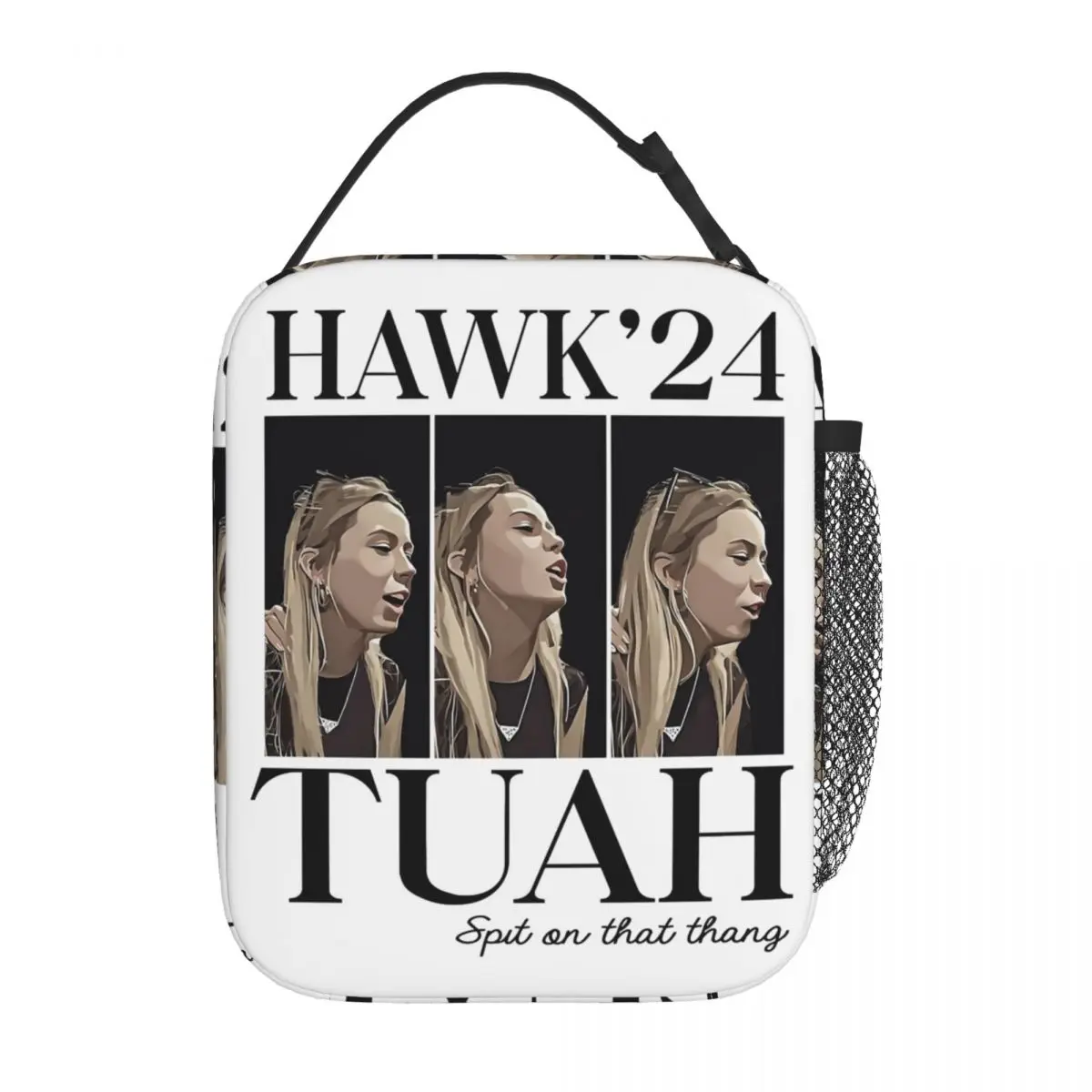 Lunch Box Hawk Tuah 24 Merchandise Product Spit On That Thang Lunch Container Ins Style Cooler Thermal Bento Box For School