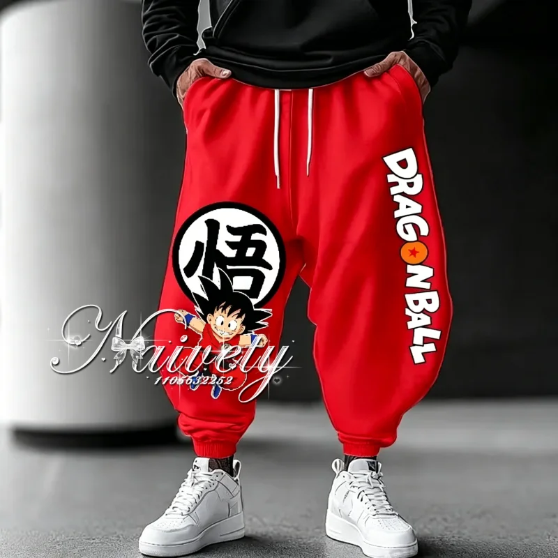 Dragon Ball Kid Goku Symbol Print Sommer Schnelltrocknende Jogginghose Amerikanische Übergröße Hip Hop Loose Casual Sporthose für Erwachsene und Kinder