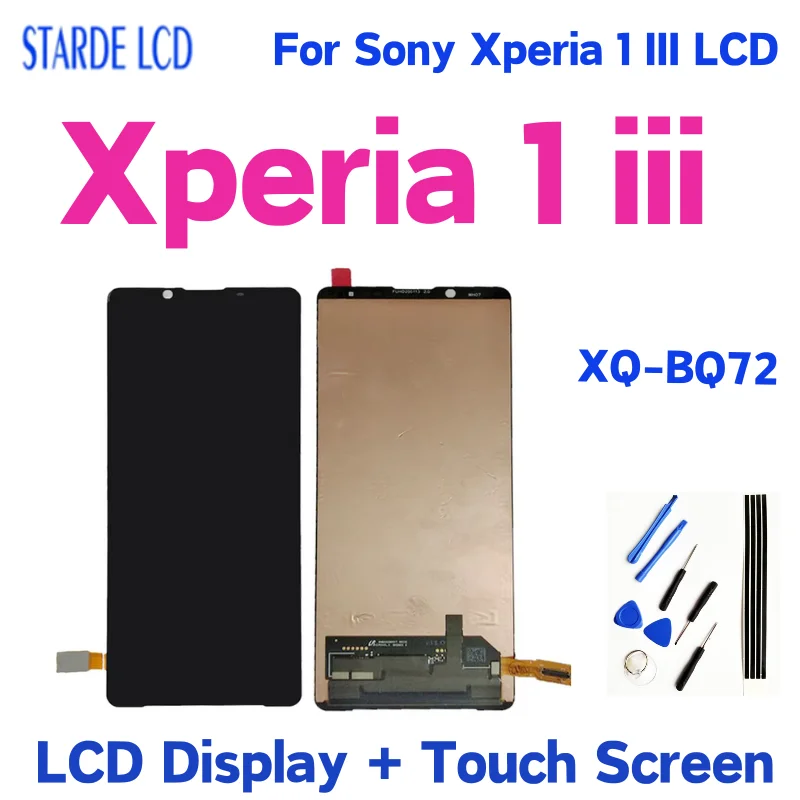 6.5” For Sony Xperia 1 III XQ-BC72 LCD Display Touch Screen Digitizer Assembly For Sony X1iii LCD Display Replacement