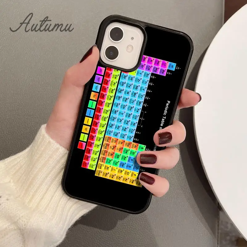 Chemistry College Periodic Table Science Phone Case for iPhone 15 16 SE2020 11 12 13 14 Pro Max mini 6 7 8 Plus coque Fundas