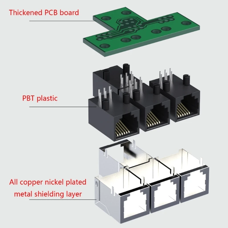 3 Way/4Way Phone Line Splitter Adapter Telephone Splitter Phone Splitter for Efficient Communication Good Effect