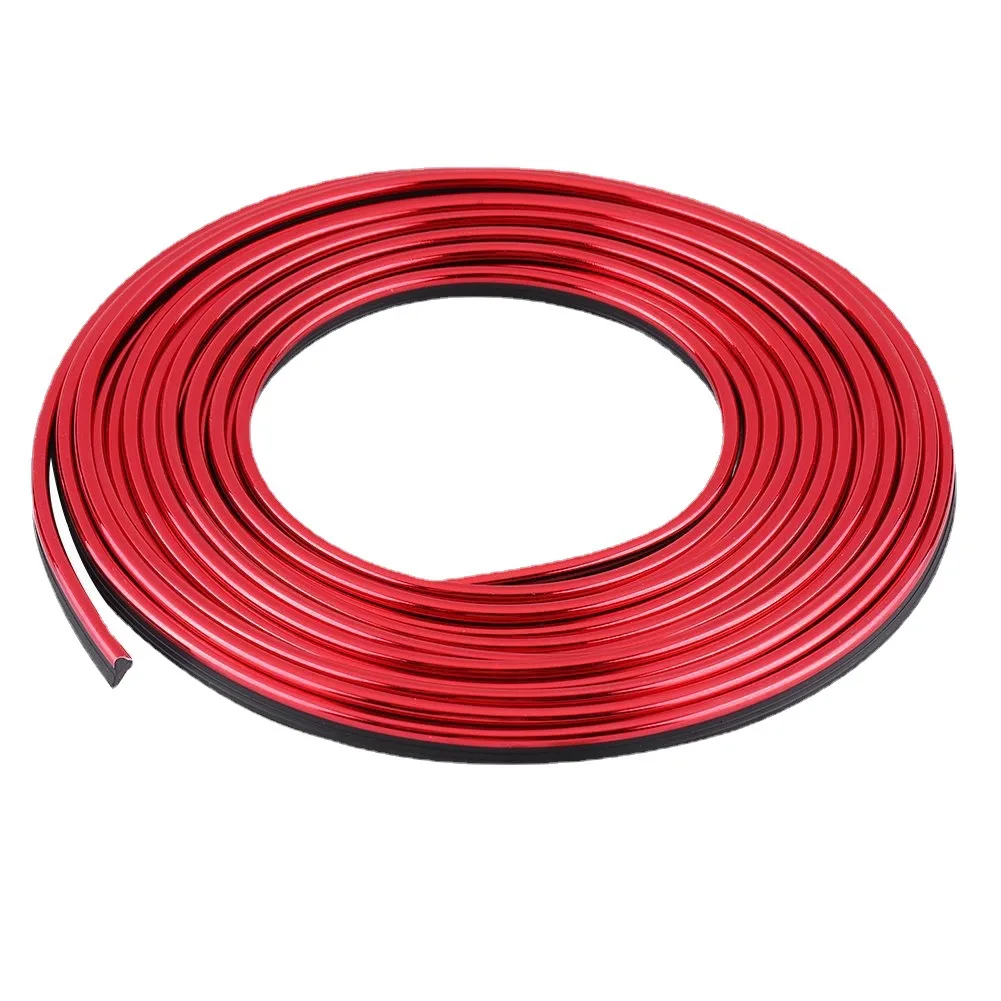 شرائط تزيين قولبة السيارة العالمية بطول 5 أمتار - زخرفة داخلية مرنة لأبواب ولوحات لوحة القيادة - مجموعة ترقية التصميم التلقائي DIY