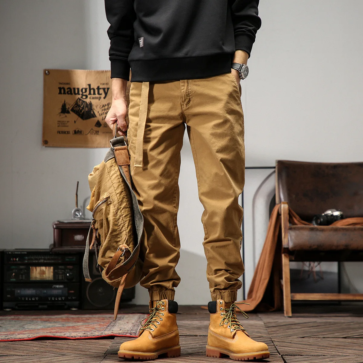 

Весна-Осень, новая мода, мужские однотонные свободные повседневные брюки больших размеров, модные простые базовые спортивные брюки для бега, мужские брюки, одежда