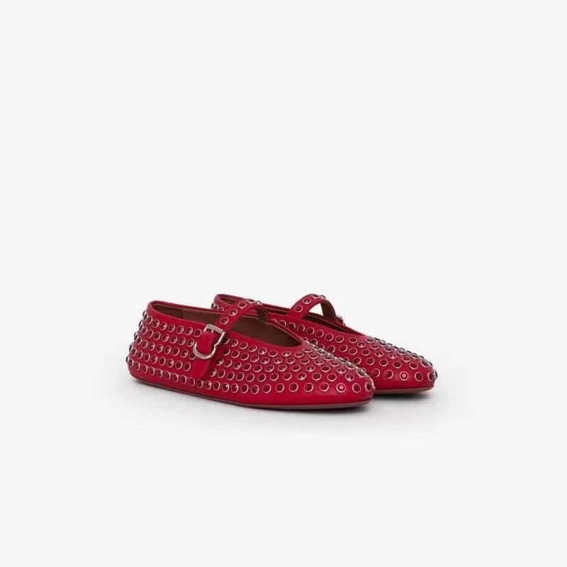 Designer schoenen Water Diamond Rivet Mary Jane balletschoen Dames platte en comfortabele balletschoenen voor dames Lolita schoenen