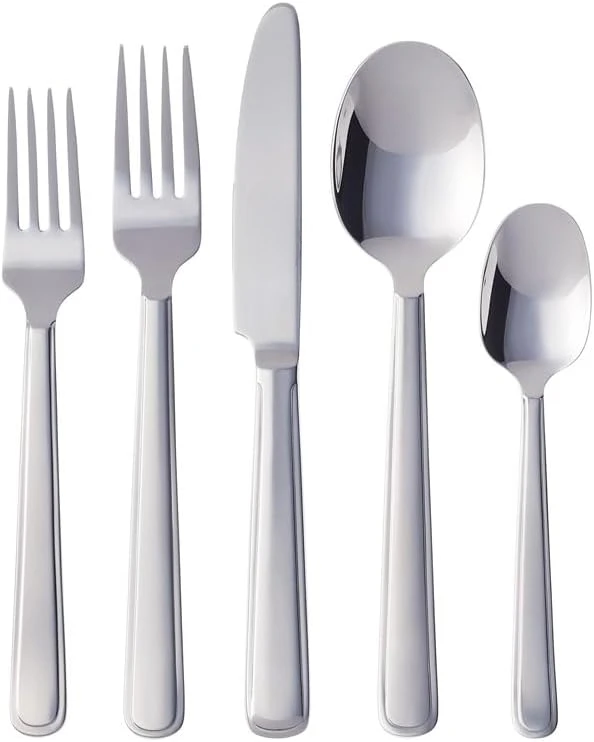 Celeste 60 Piece Flatware Set by  - 18/10 Stainless Steel - Dishwasher Safe Silverware - Service for 12