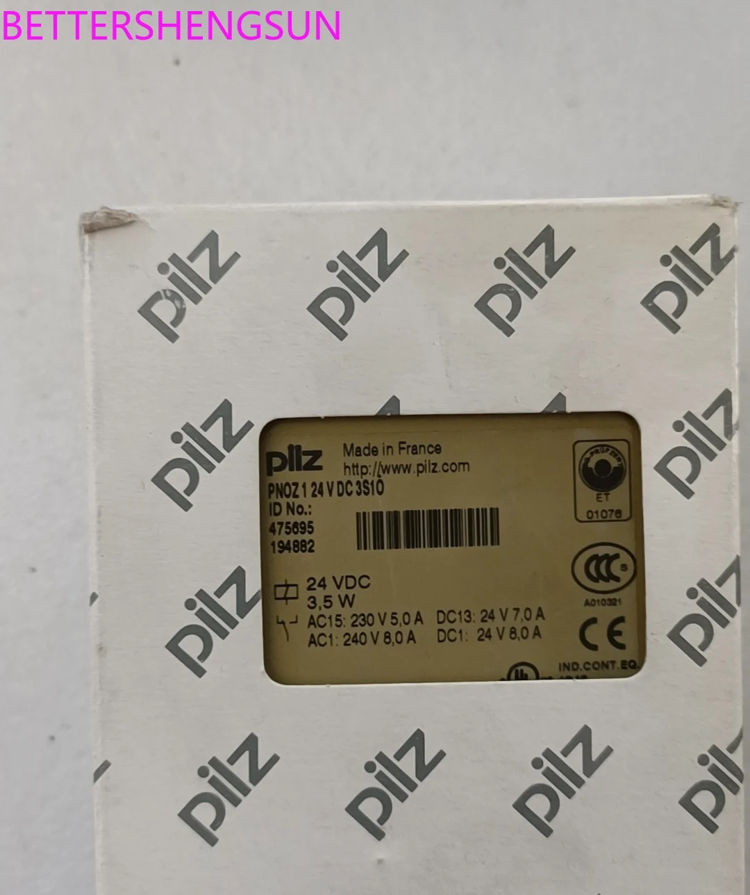 Original, safety relay PNOZ 3S 10 24VDC order number 475695