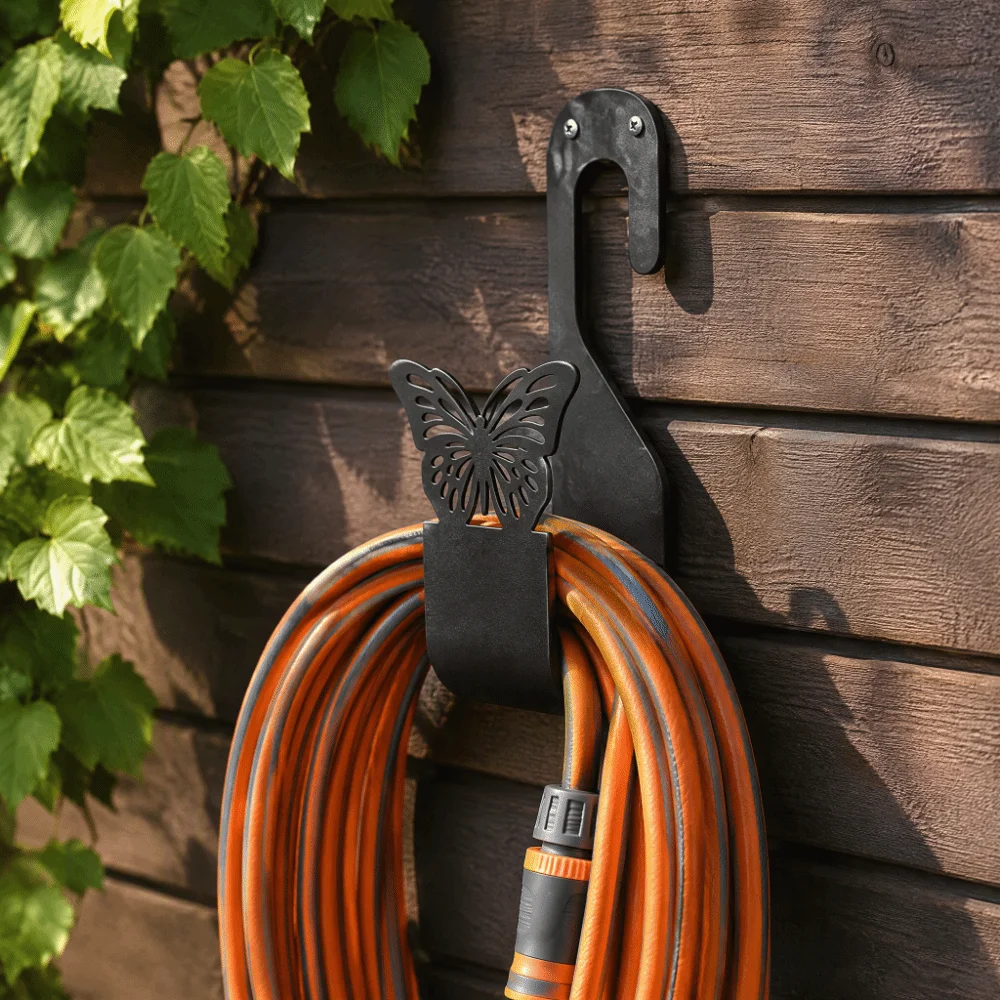 Heavy-Duty Wall-Mounted Hose Hanger Easy To Install Large Weight Capacity Water Pipe Storage Rack Bend Resistant Solid Material