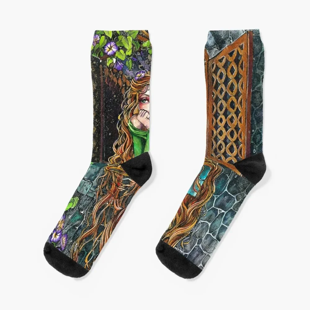 

Rapunzel Socks loose with print Socks Woman Men's