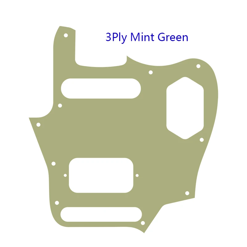 Pleroo Custom Guitar Parts - For US Jaguar SH Guitar Pickguard With Single And Humbucker Pickups Multi Color Choice