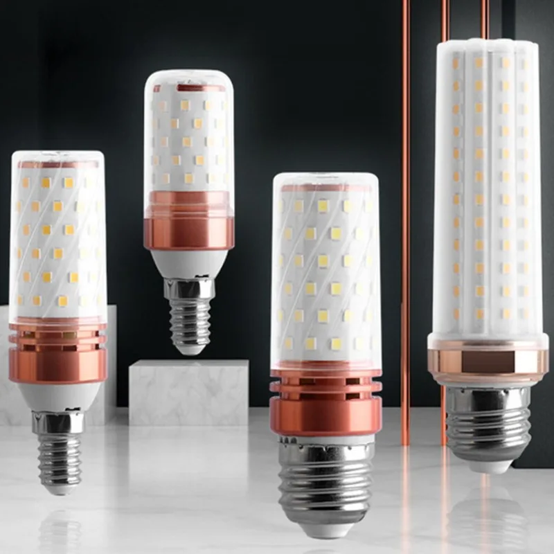 Super bright LED bulb corn energy saving lamp e27 e14 screw mouth 12W home living room bedroom warm white light dimming