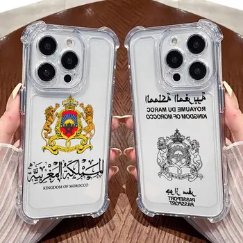Průhledný kryt na telefon s vlajkou Maroka pro iPhone 17 16 14 15 11 12 13 Pro Max 16E 15 16 Plus 17 Air Soft nárazuvzdorný kryt 8 nejlepší prodej Pouzdro na iPhone Maroko - №5
